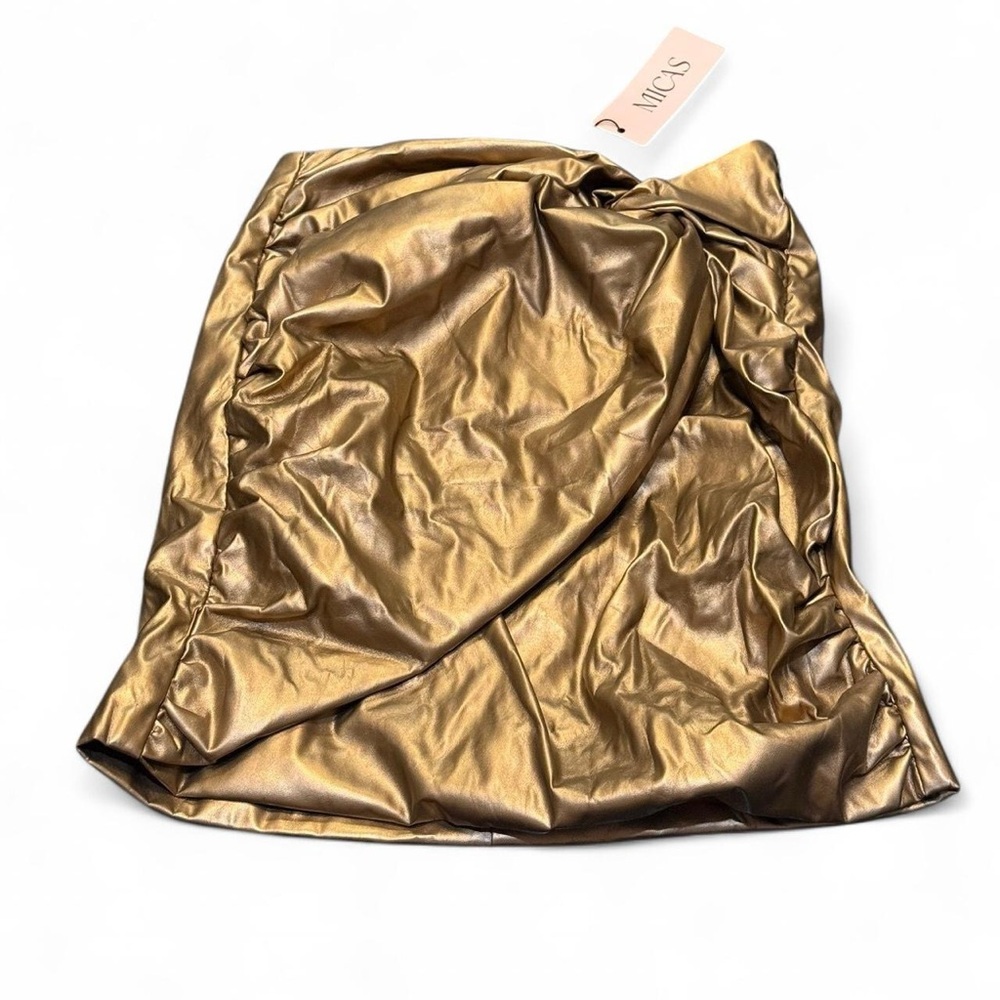 Luxurious Gold Asymmetrical Skirt